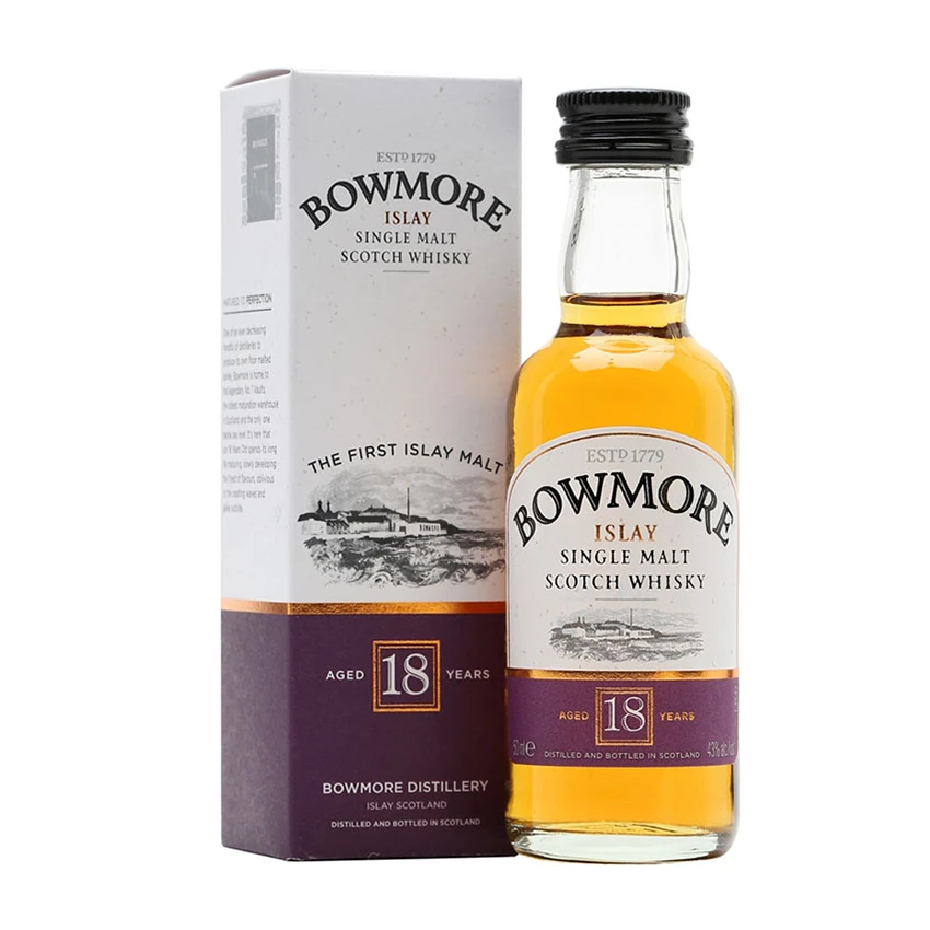 Bowmore 18yr Old Whisky Miniature 3 Bowmore 18yr Old Whisky Miniature